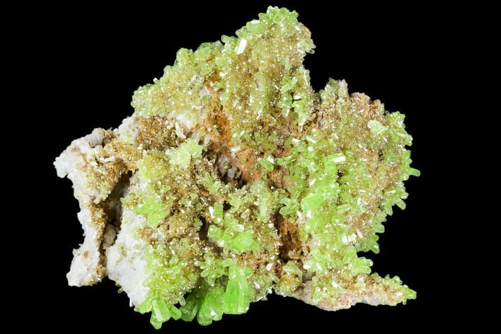 Vibrant Green Pyromorphite Crystal Cluster - China #112210